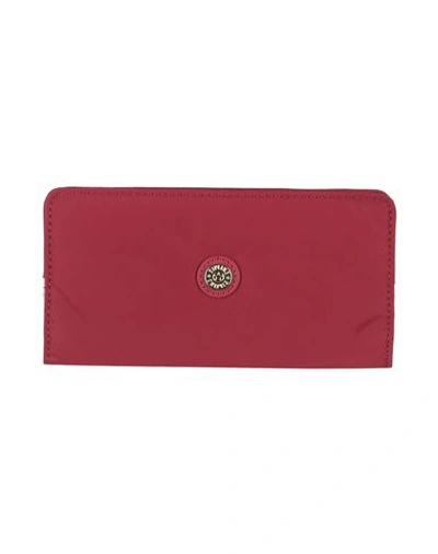 Shop Kipling Woman Wallet Burgundy Size - Polyester In Red