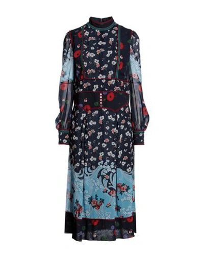 Shop Dsquared2 Woman Midi Dress Midnight Blue Size 6 Polyester