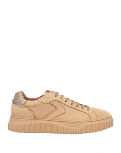 VOILE BLANCHE VOILE BLANCHE WOMAN SNEAKERS SAND SIZE 5 SOFT LEATHER 