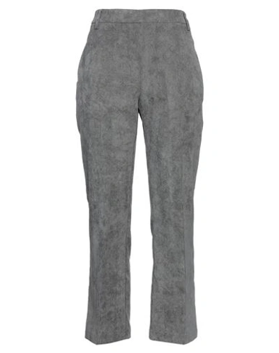 Shop Manila Grace Woman Pants Grey Size 10 Polyester, Polyamide, Elastane