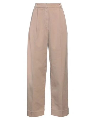 Brunello Cucinelli Woman Pants Beige Size 10 Cotton, Elastane In Beige