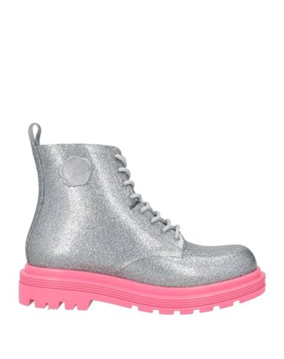 Shop Melissa + Viktor & Rolf Woman Ankle Boots Silver Size 7 Pvc - Polyvinyl Chloride