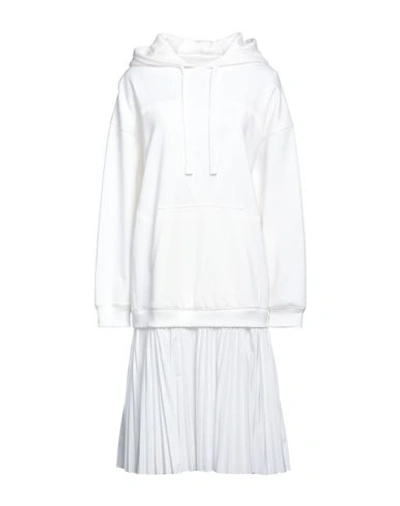Shop Valentino Garavani Woman Midi Dress White Size S Cotton, Polyamide, Elastane
