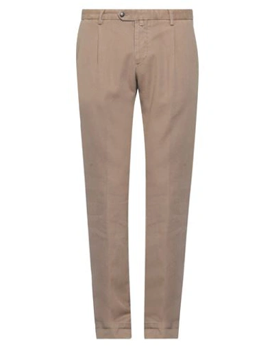 Shop Briglia 1949 Man Pants Camel Size 32 Cotton, Elastane In Beige