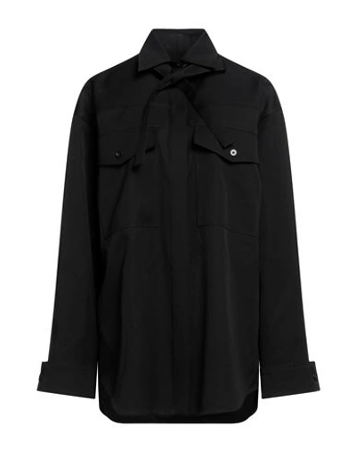 Jil Sander Woman Shirt Black Size 4 Virgin Wool In Black