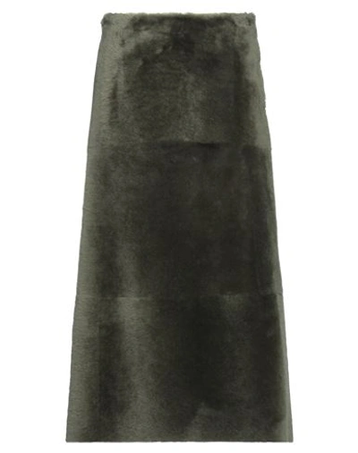 Shop Blancha Woman Maxi Skirt Military Green Size 6 Shearling