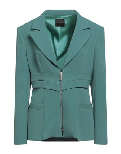 Annarita N Woman Blazer Deep Teal Size 8 Polyester, Elastane In Green