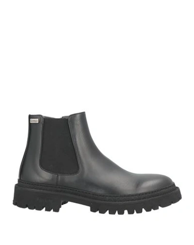 Shop Pollini Man Ankle Boots Black Size 10 Calfskin