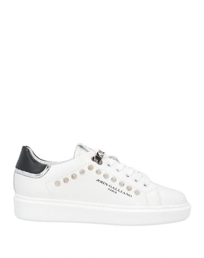 Shop John Galliano Woman Sneakers White Size 6 Calfskin