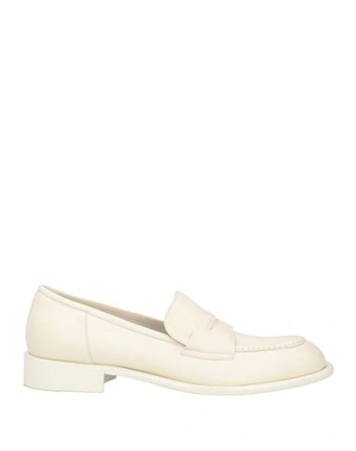 Shop Pomme D'or Woman Loafers Ivory Size 10.5 Soft Leather In White