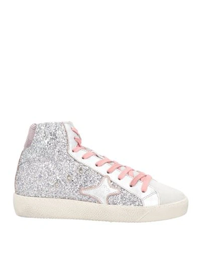 Ama Brand Woman Sneakers Grey Size 10 Soft Leather In Grey