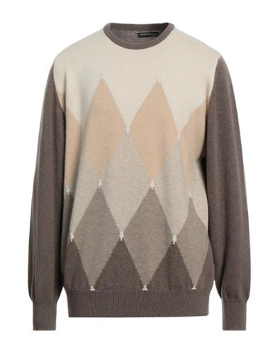 Shop Hawick Man Sweater Brown Size 32 Cashmere