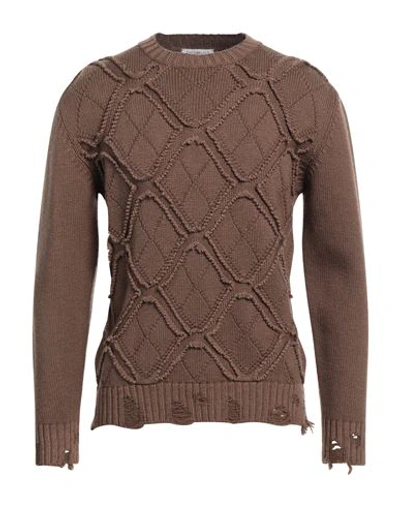 Shop Bellwood Man Sweater Khaki Size 44 Wool In Beige