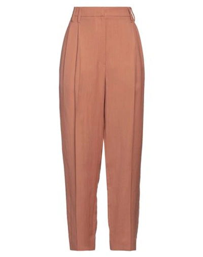 Shop Brunello Cucinelli Woman Pants Blush Size 12 Viscose, Linen, Ecobrass In Pink