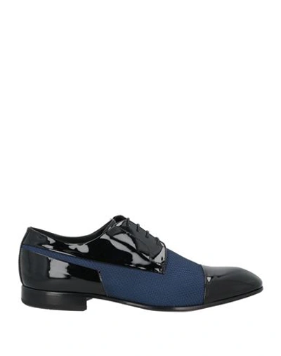 Shop Giovanni Conti Man Lace-up Shoes Blue Size 13 Leather, Technical Fibers
