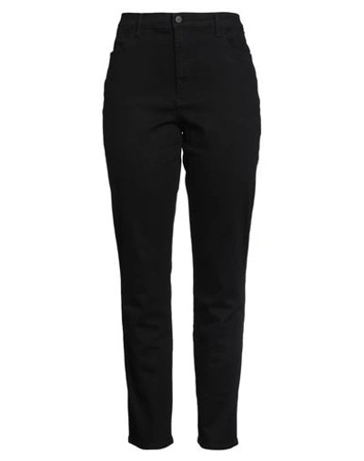 Shop Wrangler Woman Denim Pants Black Size 29w-30l Cotton, Polyester, Elastane