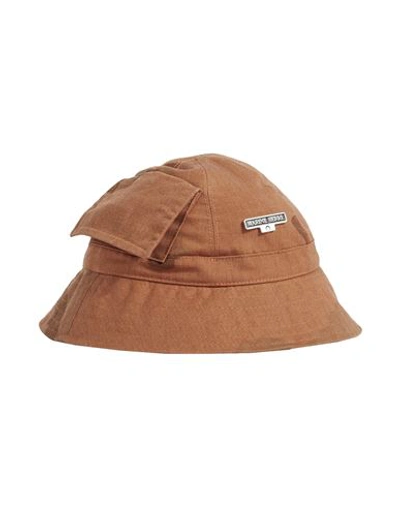 Marine Serre Man Hat Brick Size S/m Cotton In Red