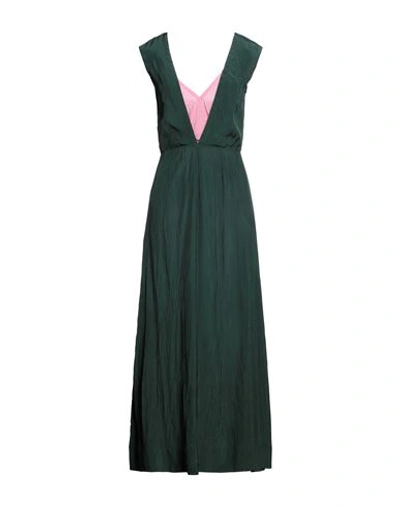 Shop Colville Woman Maxi Dress Dark Green Size 4 Viscose