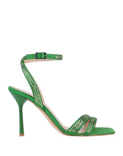 Shop Liu •jo Woman Sandals Light Green Size 8 Textile Fibers