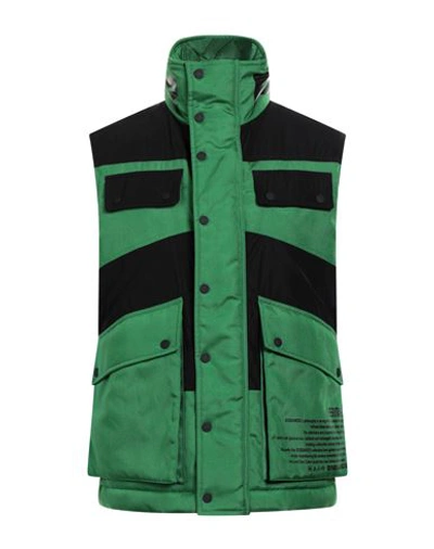 Shop Dsquared2 Man Puffer Green Size 42 Polyamide, Polyester