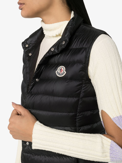 Moncler Liane Black Nylon Vest In Black