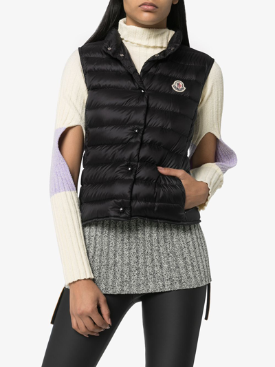 Moncler Liane Black Nylon Vest In Black