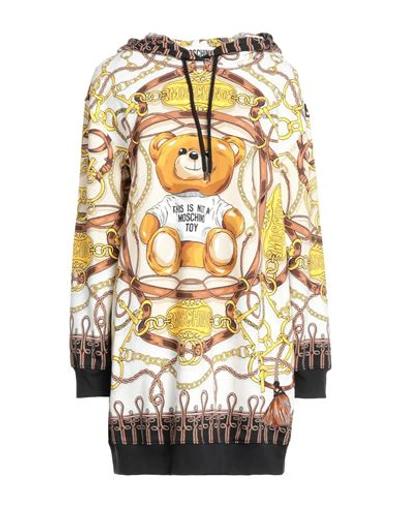 Shop Moschino Woman Sweatshirt Beige Size 8 Cotton