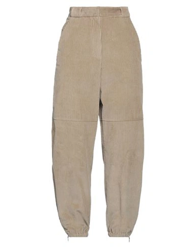 Shop Brunello Cucinelli Woman Pants Sand Size 2 Cotton In Beige