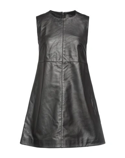 Shop Muubaa Woman Mini Dress Black Size 6 Sheepskin