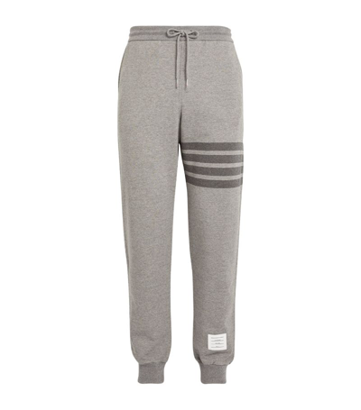 Shop Thom Browne Cotton 4-bar Stripe Sweatpants In Grey