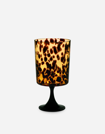 Shop Dolce & Gabbana Hand-blown Murano Beverage Glass In Multicolor