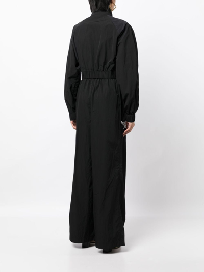 Area Crystal Trim Track Jacket In Black