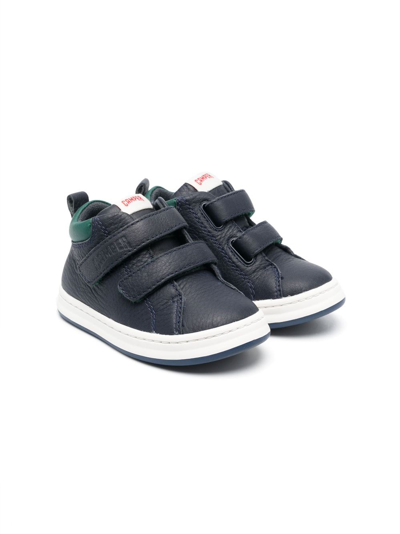 Shop Camper Runner Four Touch-strap Leather Sneakers In Blue