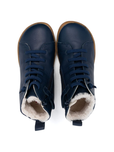 Shop Camper Round-toe Leather Boots In Blue