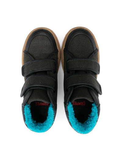Camper Touch-strap Recycled Cotton Sneakers In Grey