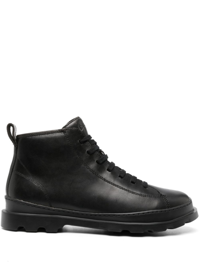 Shop Camper Brutus Lace-up Leather Boots In Black