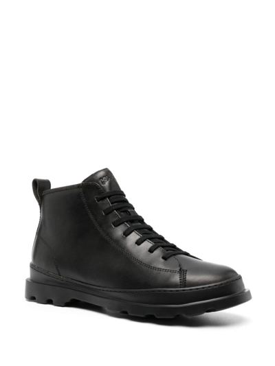 Shop Camper Brutus Lace-up Leather Boots In Black