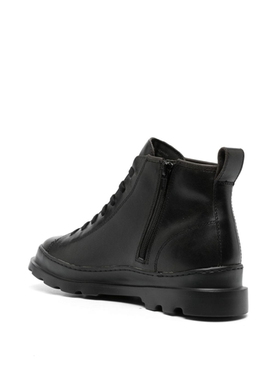 Shop Camper Brutus Lace-up Leather Boots In Black