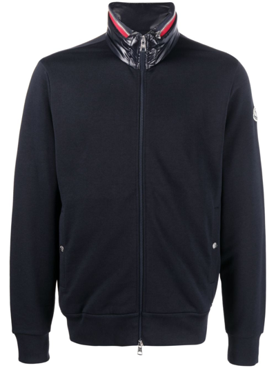 Shop Moncler High-neck Sport Jacket In Blue
