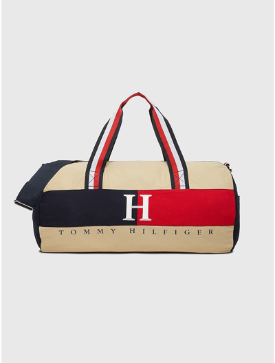 Shop Tommy Hilfiger Classic Duffle Bag In Pale Khaki