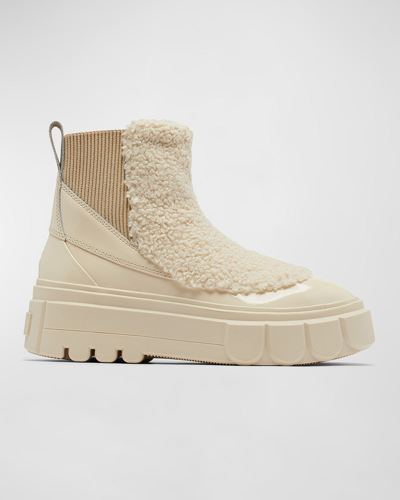 Shop Sorel Caribou Cozy Chelsea Ankle Boots In Bleached Ceramic