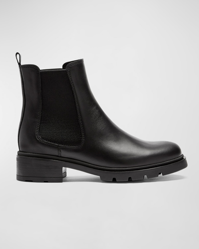 Shop La Canadienne Sorento Leather Chelsea Ankle Boots In Black