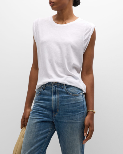 Shop Citizens Of Humanity Kelsey Rolled Sleeve Tee In White