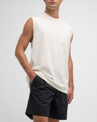 Shop John Elliott Men's Rodeo Sleeveless Cotton T-shirt In Salt