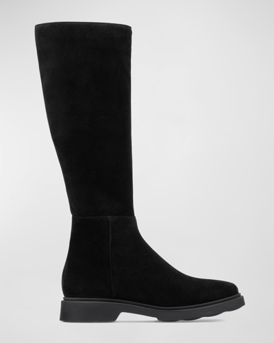 Shop Aquatalia Halena Suede Tall Boots In Black
