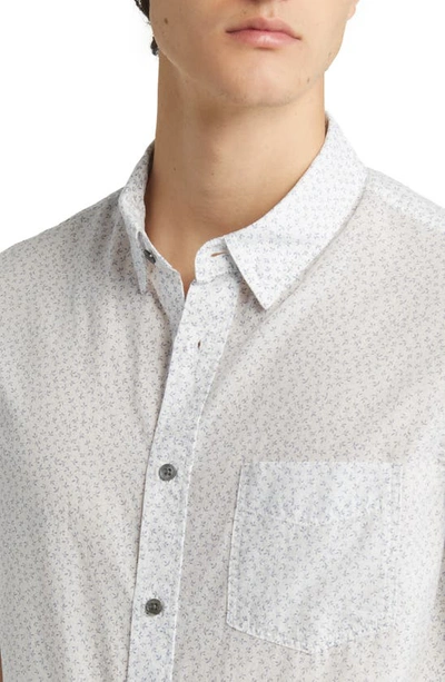 Shop Rails Monaco Floral Short Sleeve Button-up Shirt In Ivy Calico Parchment Slate