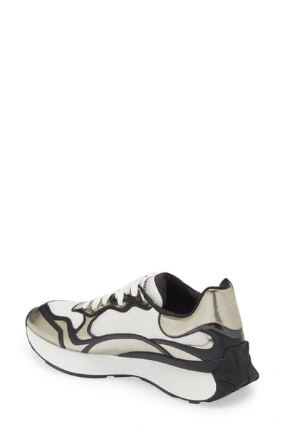 Shop Alexander Mcqueen Sprint Runner Sneaker In 8839-white/ Beige/ Blk/ Sil