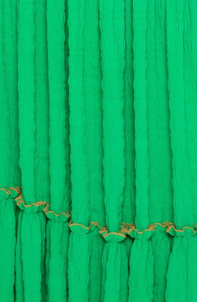 Buxom Couture Smocking Top And Skirt Set In Green