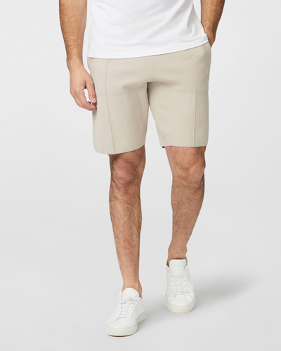Shop Paige Men's Hanser Knit Drawstring Shorts In Dried Ston