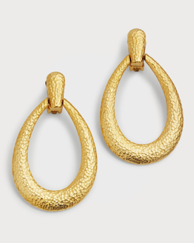 Shop Ben-amun Gold Hammered Clip-on Earrings